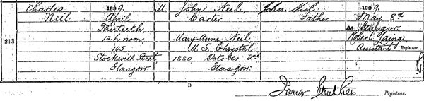 1899-04-30 BIR Charles Neil  child of John Neil and Mary Anne Chrystal [[N051-clip]]