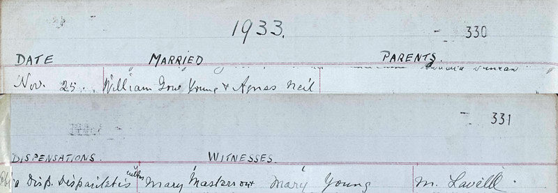 1933-11-25 MAR Agnes Neil + William Gow Young, Dundee [[N334]]