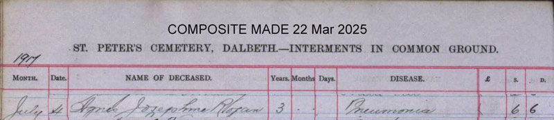 1917-07-04 BUR Agnes Josephine Rogan child of John Rogan & Mary Anne Neil [[N454]]