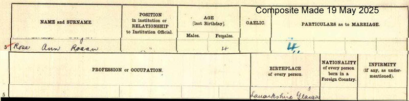 1911-04-02 CEN Rose Anne Rogan child of John Rogan and Mary Ann Neil Belvedere Fever Hospital [[N457]]