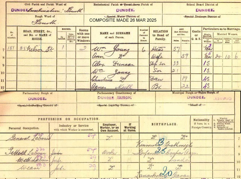 1911-04-02 CEN Agnes Neill child of John Neil & Mary Anne Chrystal 35 Nelson St, Dundee [[N465]]