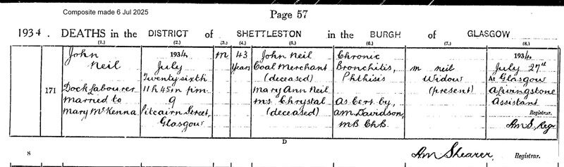 1934-07-26 DEA John Neil child of John Neil + Mary Anne Chrystal [[N342-clip]]