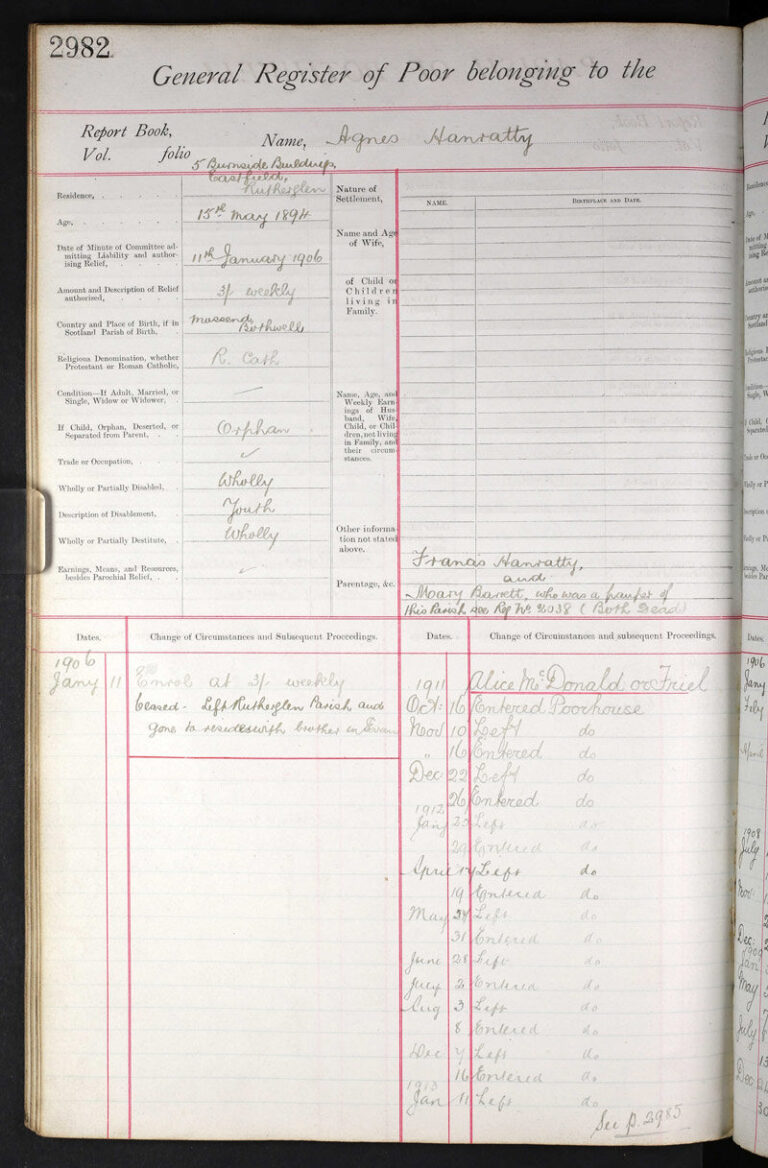 1906-01-11 POO Agnes Hanratty Orphan of  Francis Henretty + Mary Barrett [[N594-clip]]