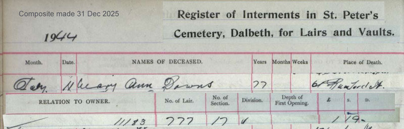 1944-02-11 BUR Mary Ann Downs of Drummond [[N162-clip]]