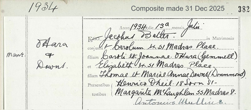 1934-07-13 MAR Elizabeth Downs + Charles O'Hara [[N285-clip]]